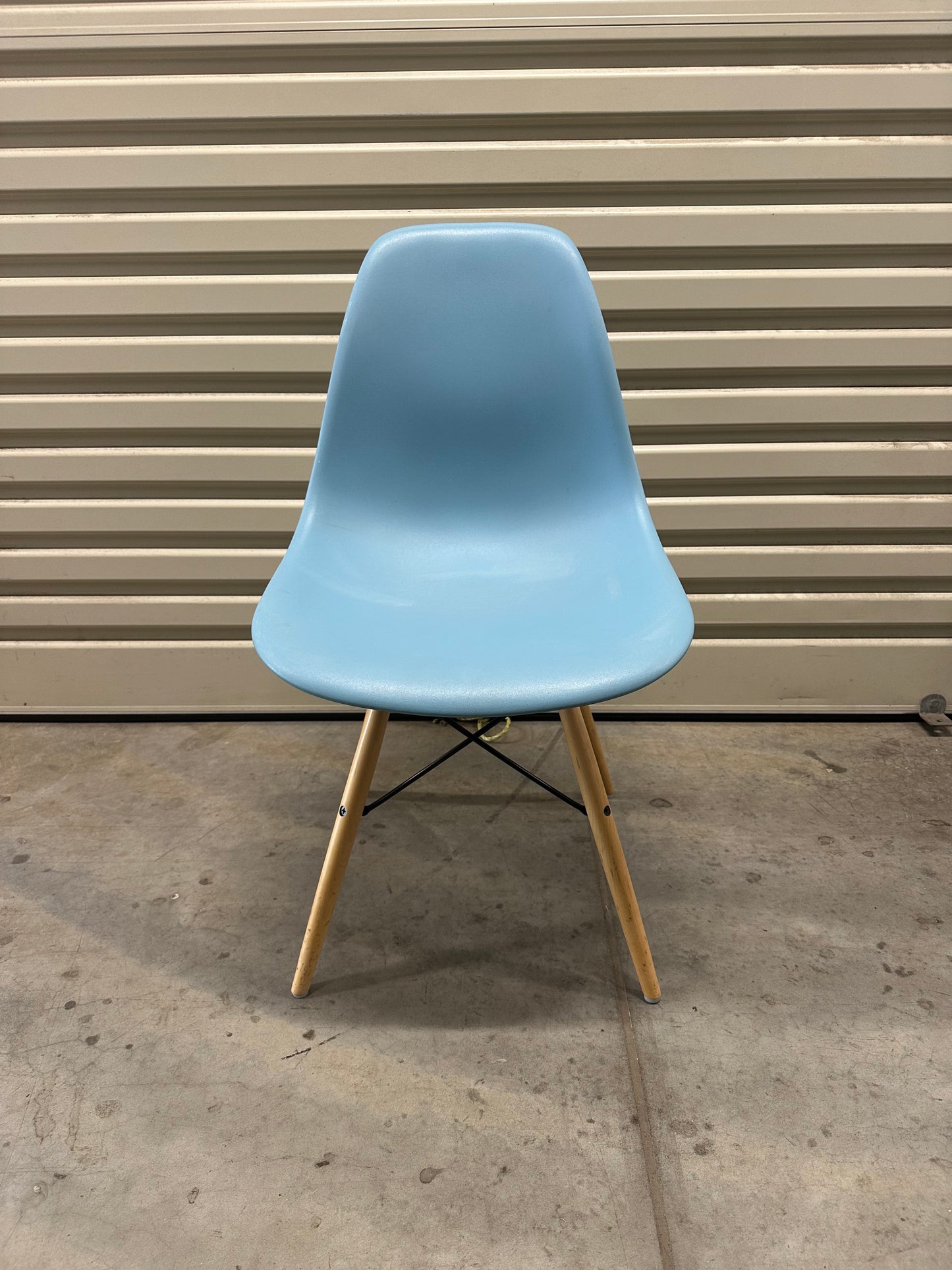 Original Eames Moulded Plastic Side Chair Dowel - Aqua Sky