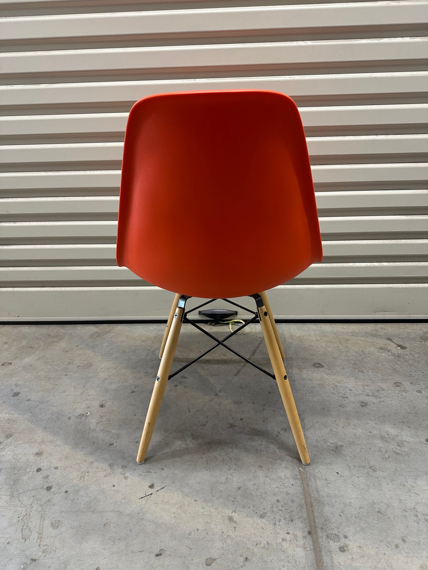 Eames Moulded Plastic Side Chair, Dowel - Red