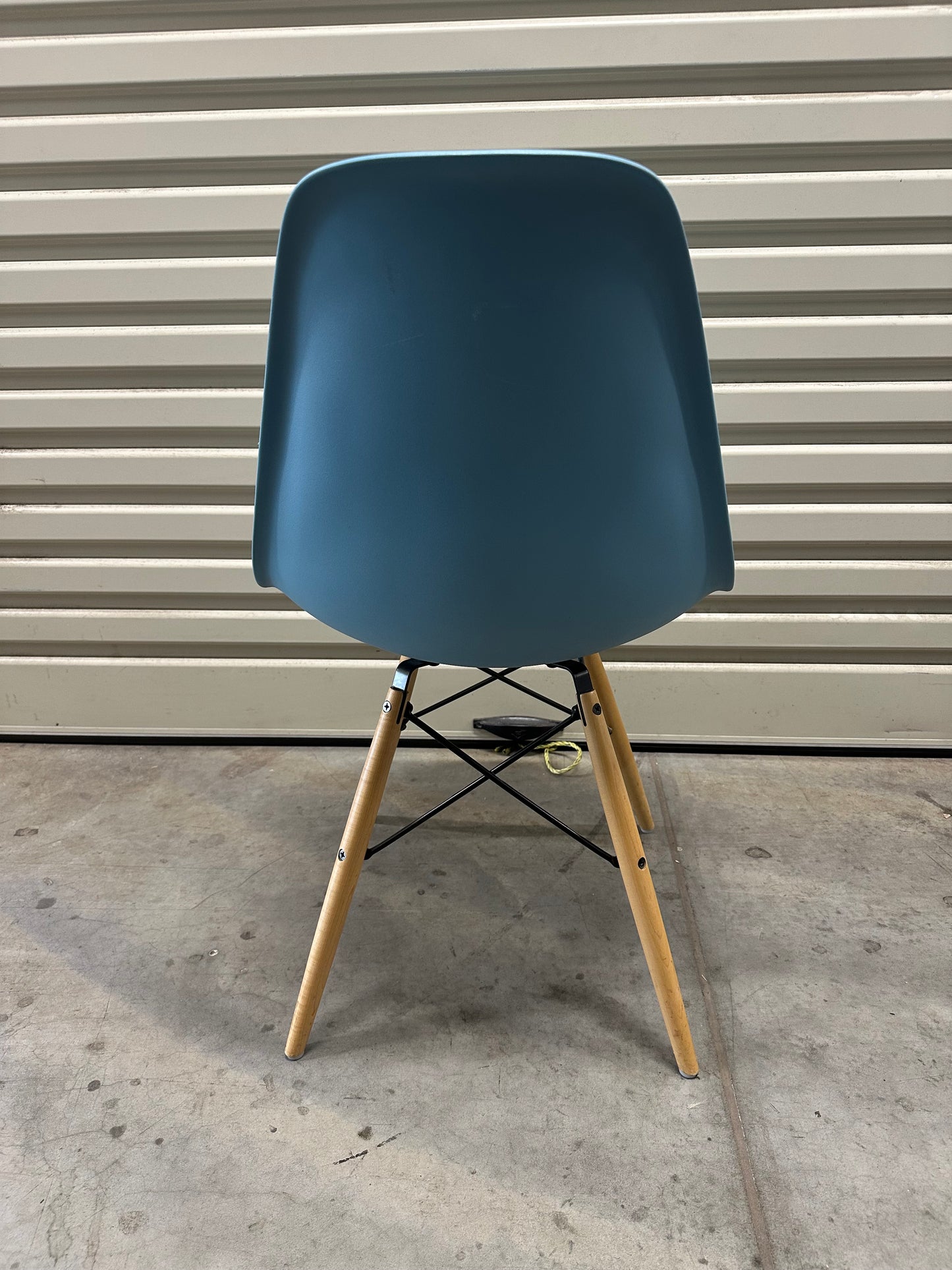 Original Eames Moulded Plastic Side Chair Dowel - Aqua Sky