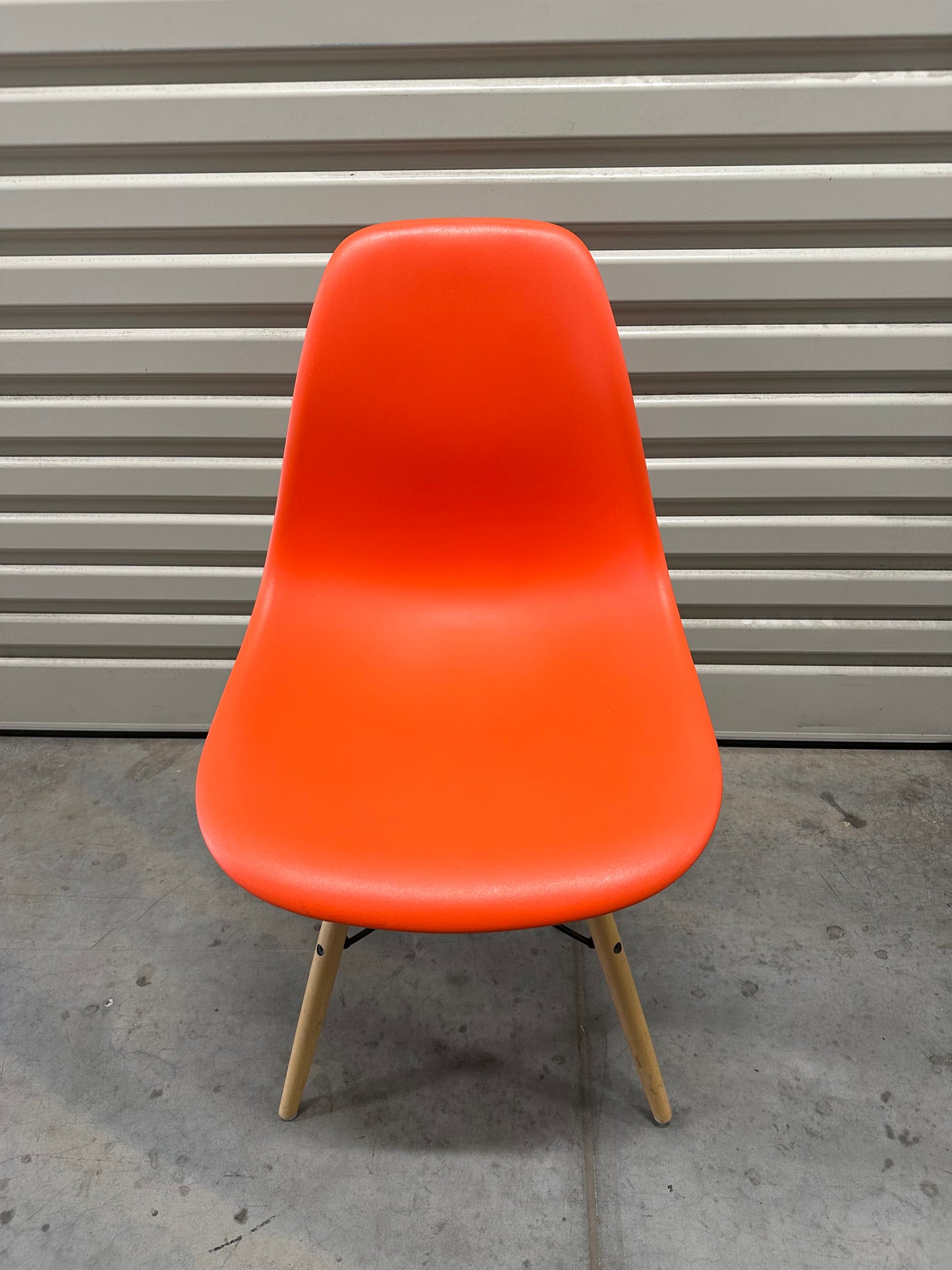 Eames Moulded Plastic Side Chair, Dowel - Red