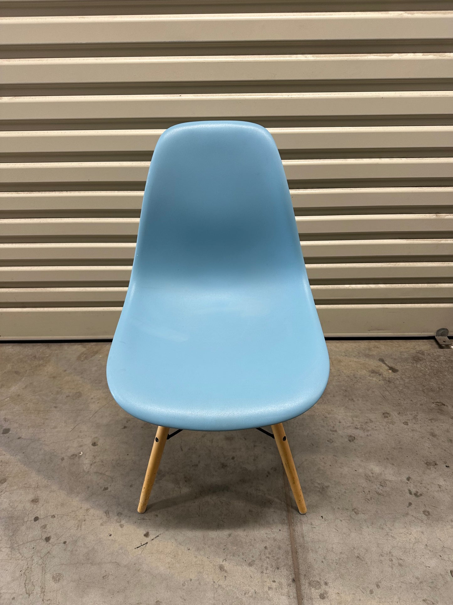 Original Eames Moulded Plastic Side Chair Dowel - Aqua Sky