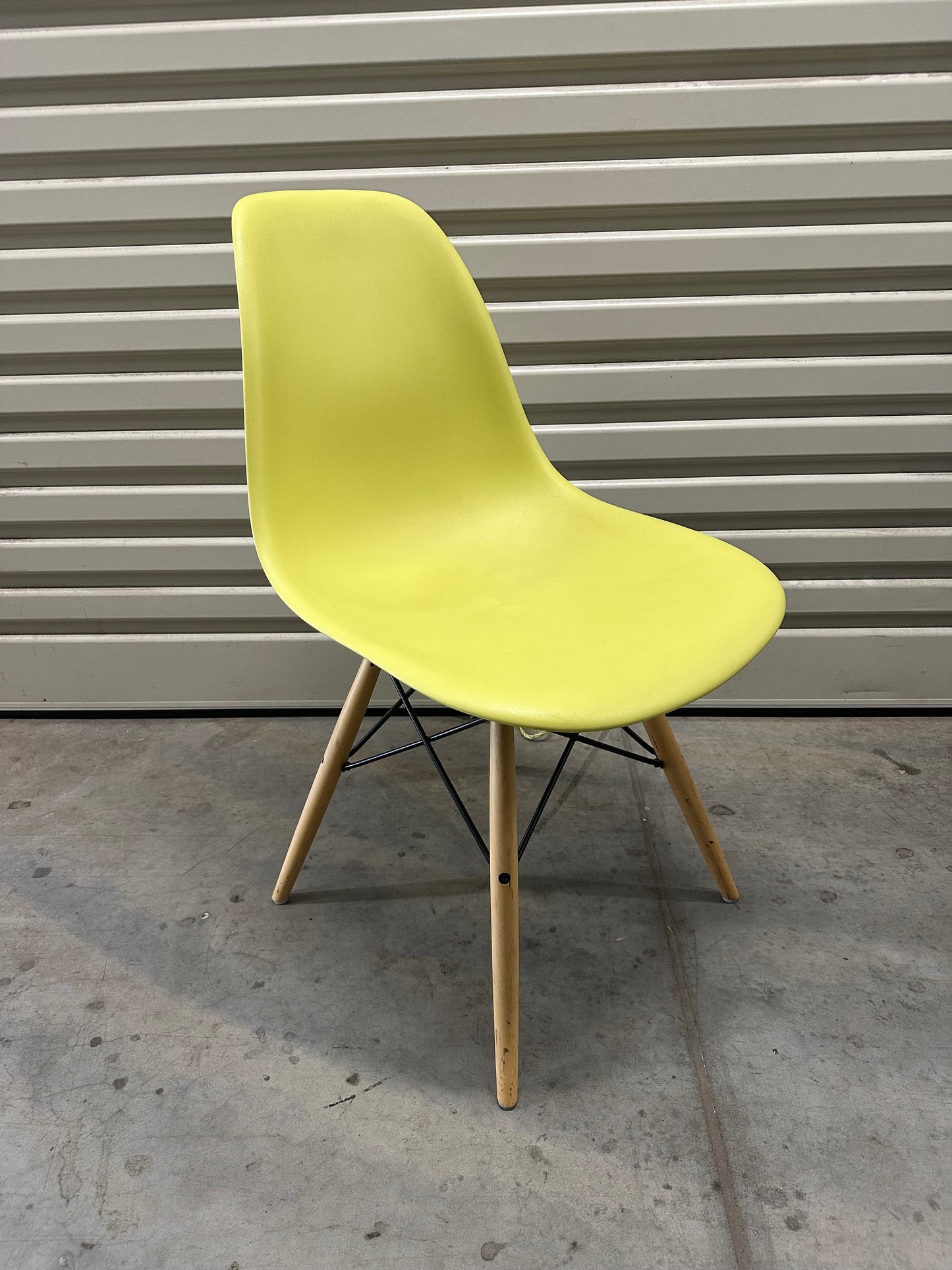 Eames Moulded Plastic Side Chair Dowel - Mustard