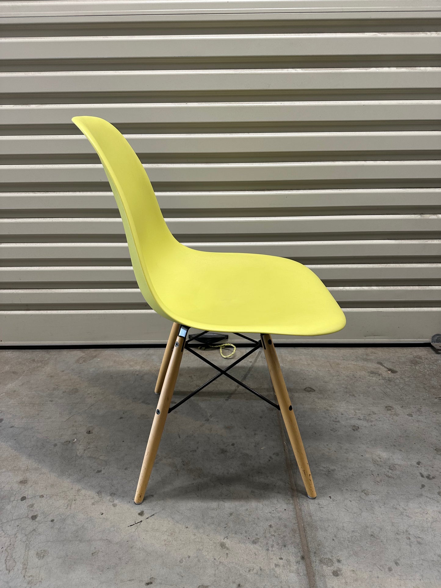 Eames Moulded Plastic Side Chair Dowel - Mustard