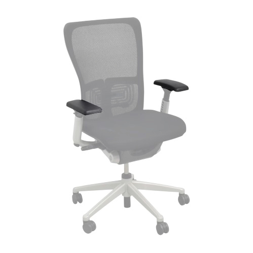 Haworth Zody office chair featuring black replacement arm pads installed