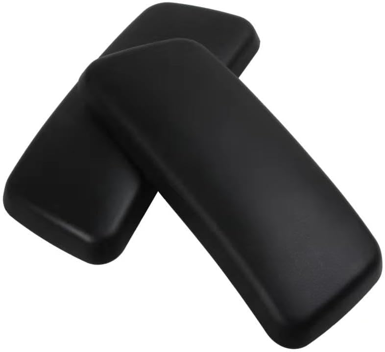 Pair of black replacement arm pads for Haworth Zody office chair