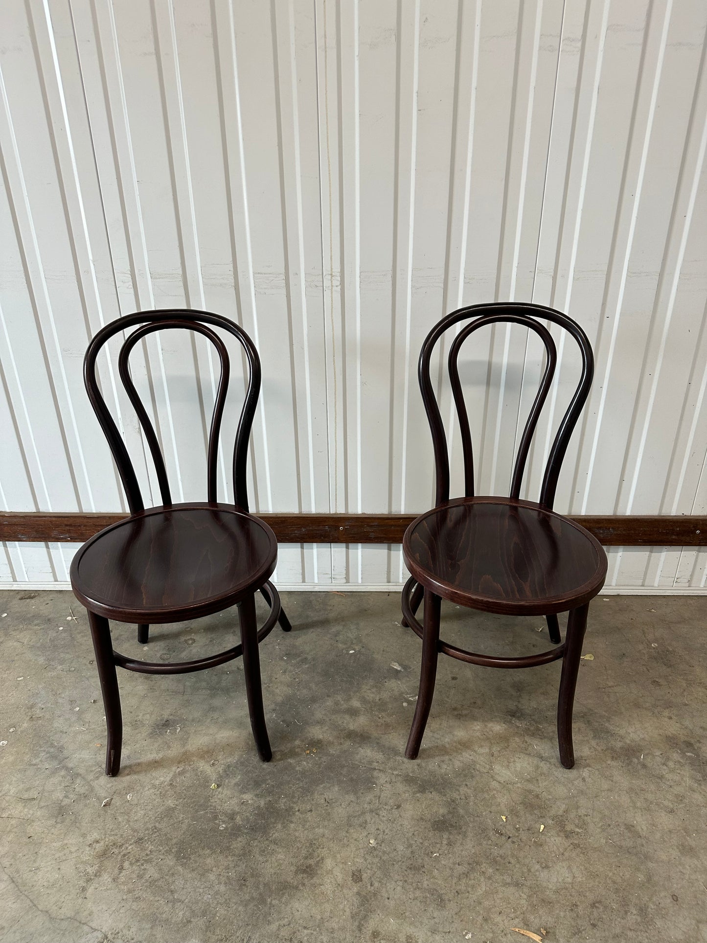 2x Original No 18 Brown Bentwood Chairs