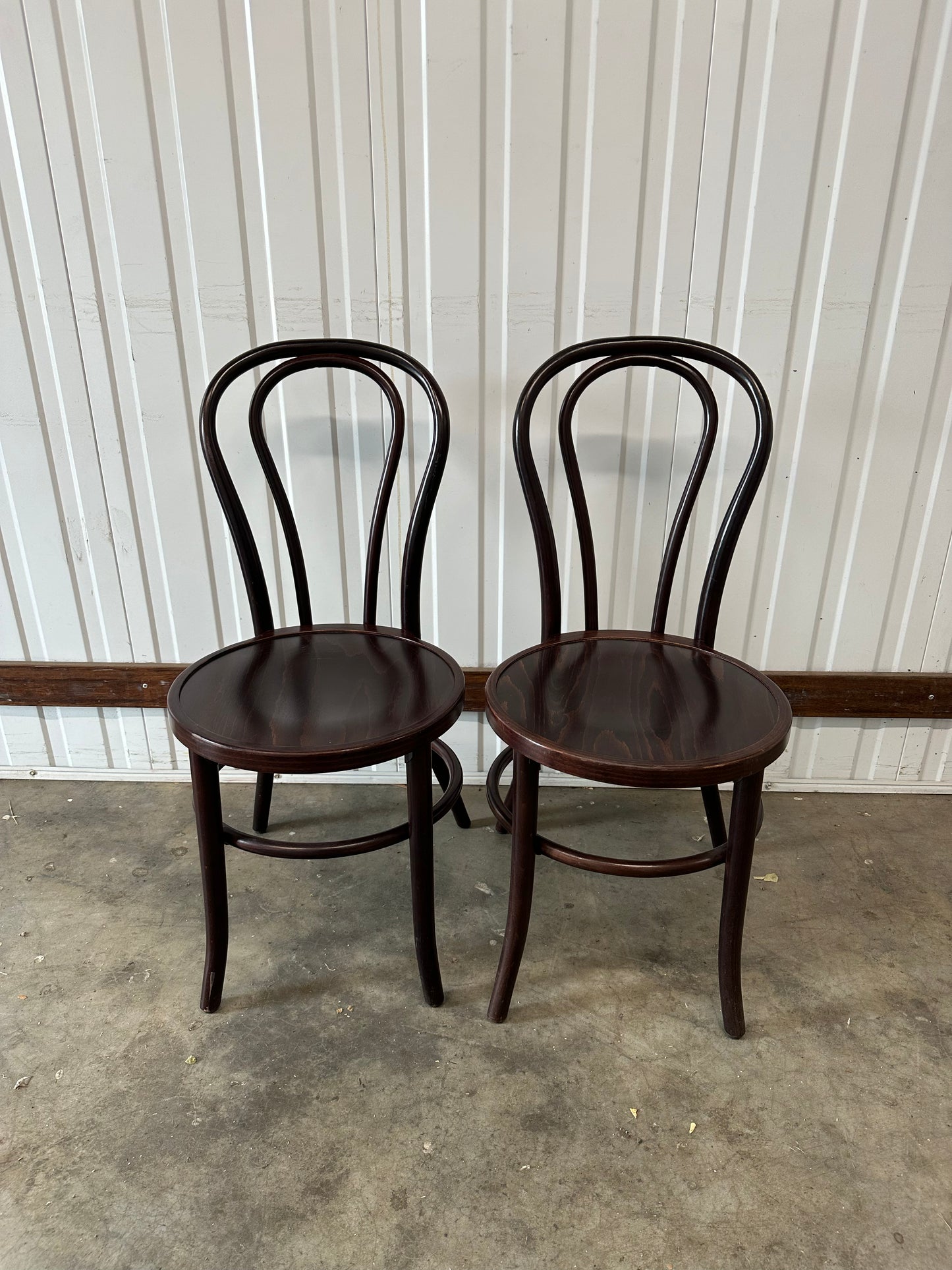 2x Original No 18 Brown Bentwood Chairs