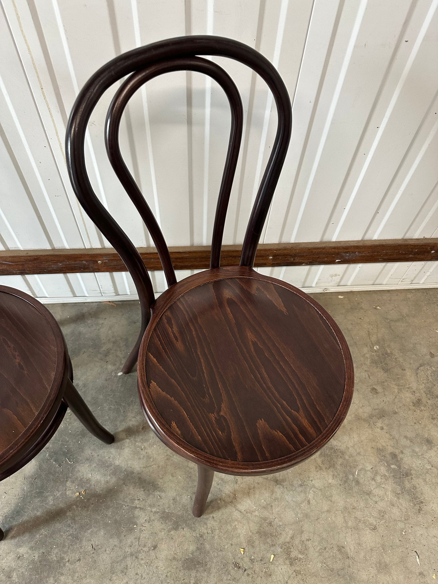 2x Original No 18 Brown Bentwood Chairs