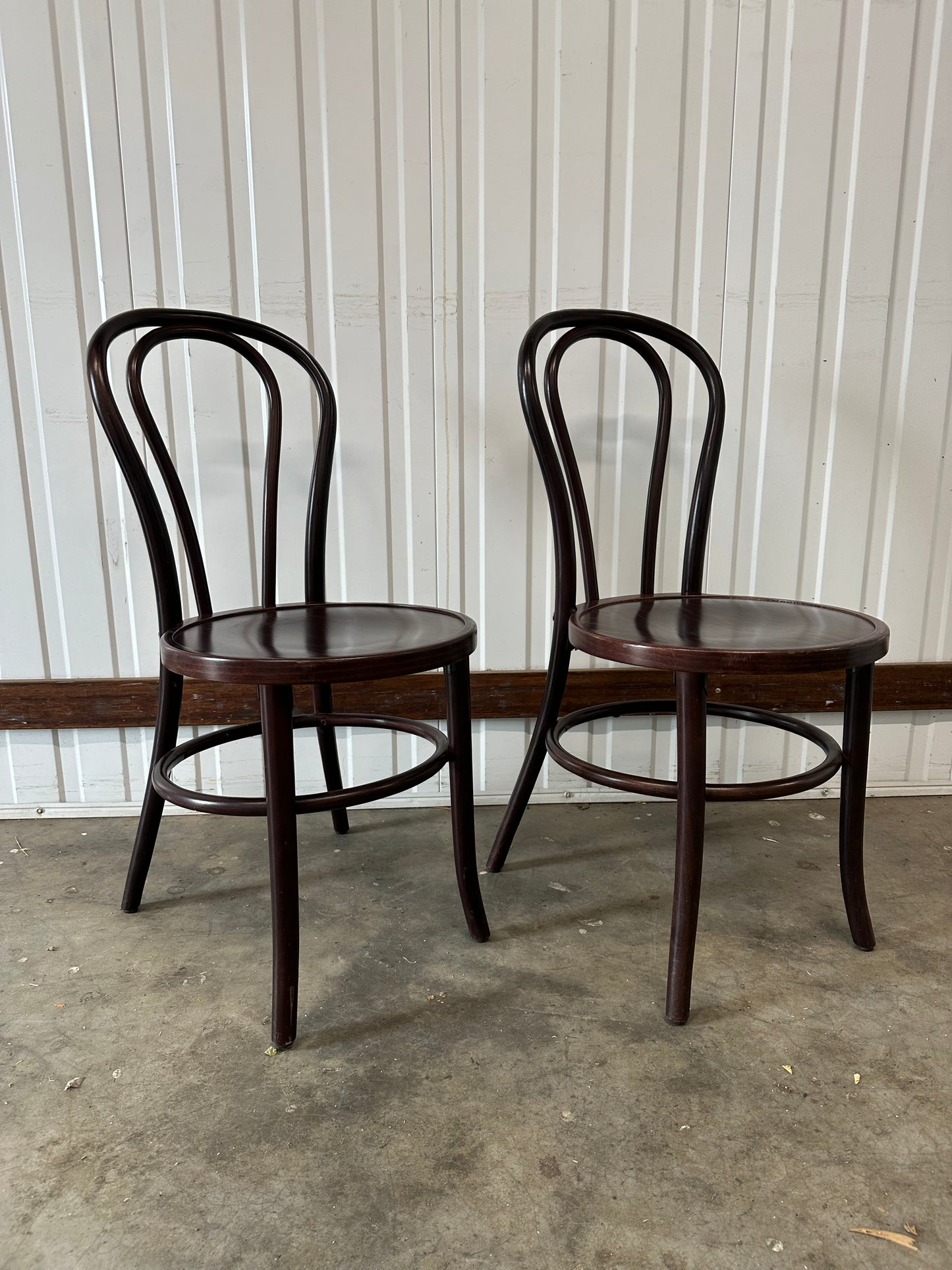 2x Original No 18 Brown Bentwood Chairs