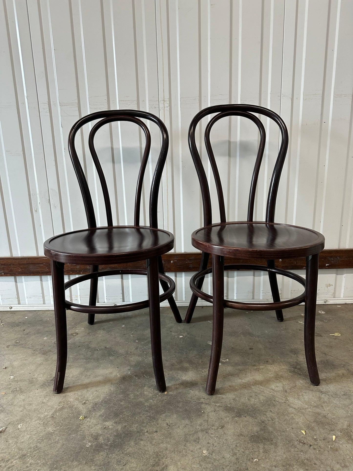 2x Original No 18 Brown Bentwood Chairs