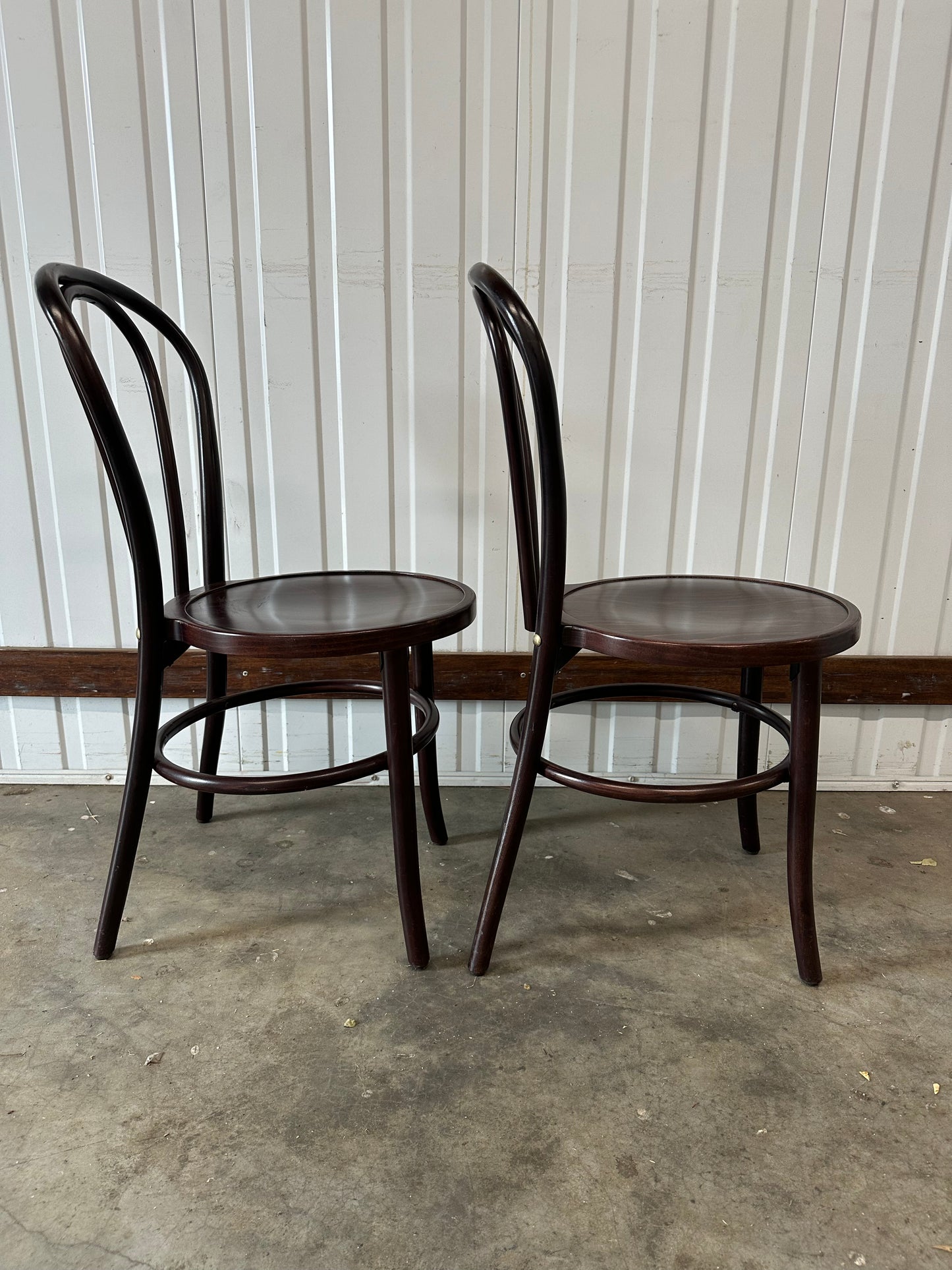 2x Original No 18 Brown Bentwood Chairs