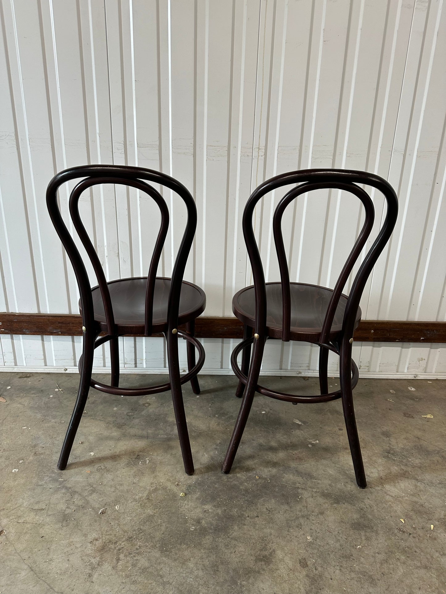 2x Original No 18 Brown Bentwood Chairs