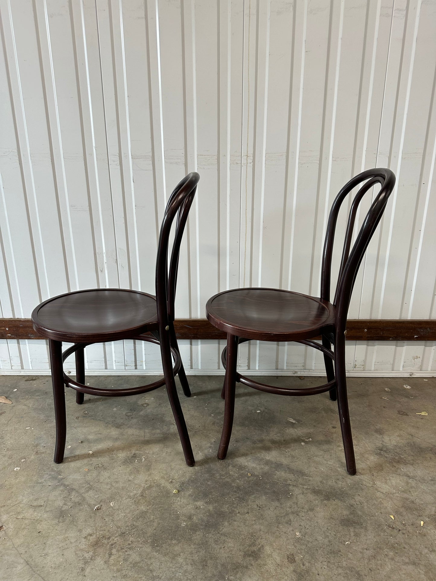 2x Original No 18 Brown Bentwood Chairs