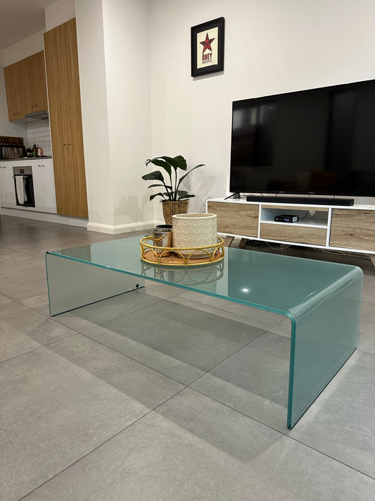 Fiam Rialto Coffee Table Waterfall glass table by Angelo Cortesi RRP $3600