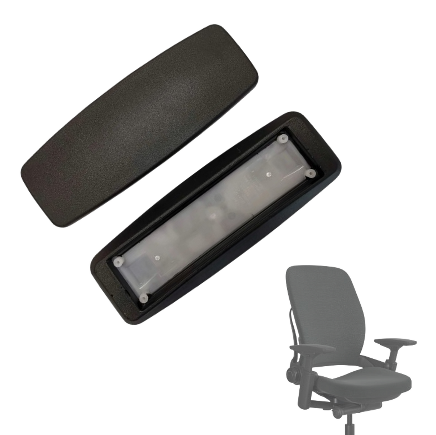 Steelcase Leap | Steelcase Think | Steelcase Amia Arm Pads Replacement - Black