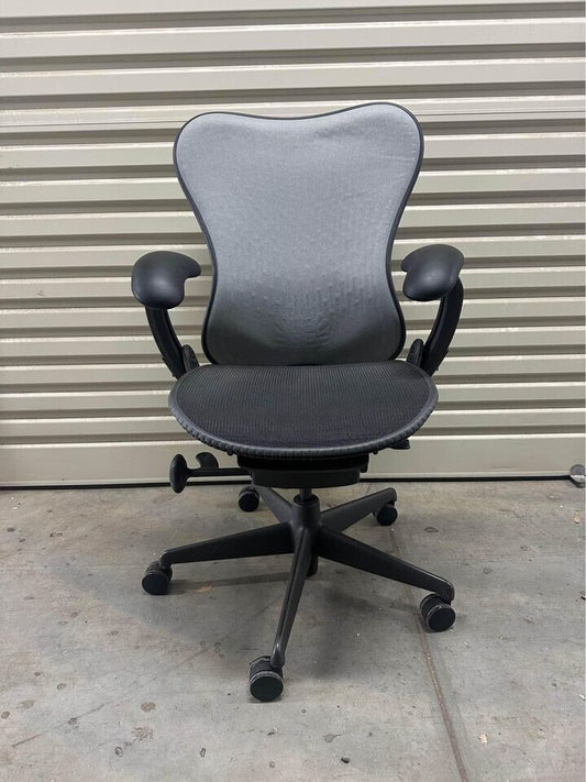 Herman Miller Mirra Office Chair with Armrest, Butterfly Back- Black